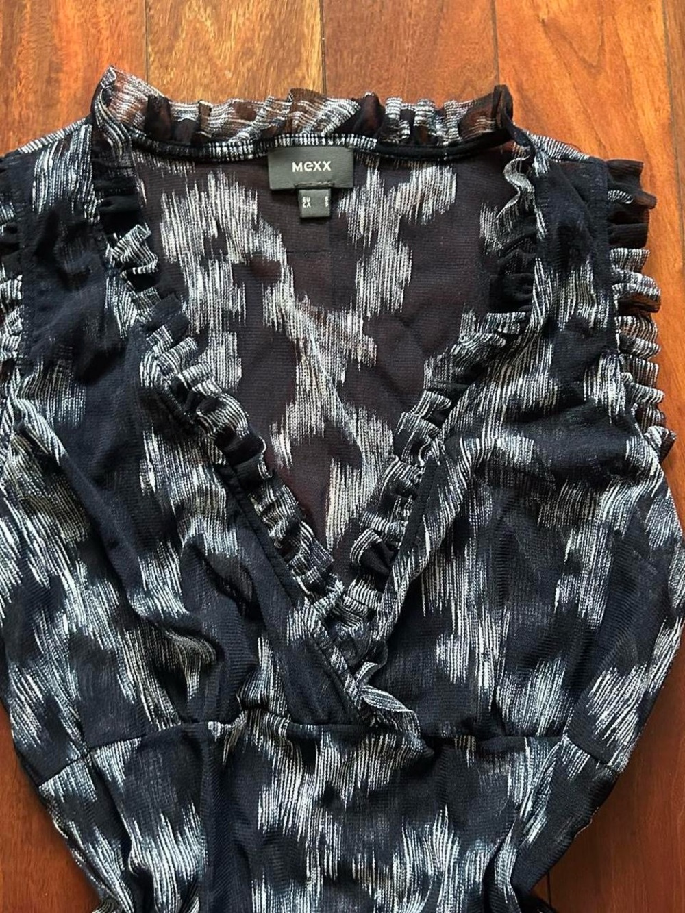 Mexx Ruffle Sheer Mesh Tank Top - Picture 3 of 6
